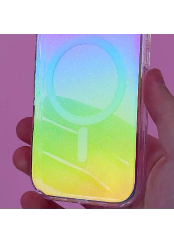 Чехол TPU Galaxy Sparkle (MagFit) для Apple iPhone 16e (6.1") Хроматический Epik (372972964)
