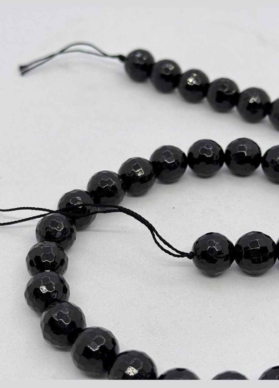 Турмалин на нити без замка 10 мм 40 см Черный No Brand (331610958)