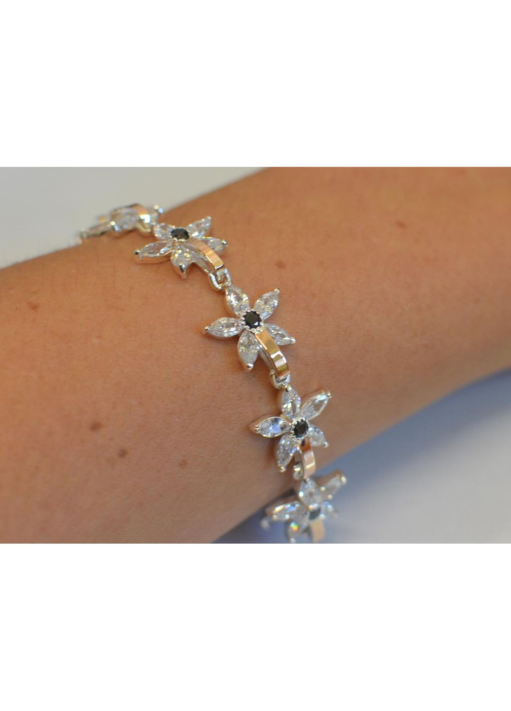 Серебряный браслет с напайками из золота Silver Style (367112781)