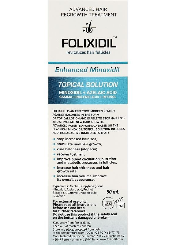 Лосьон против выпадения волос Enchanced Minoxodil 10% 50ml (2-952997) Folixidil (369794375)