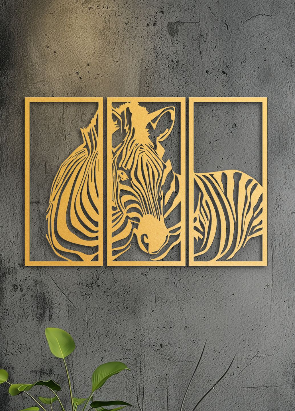 Модульна картина на стіну з дерева, декор в кімнату "Зебра модульна картина", стиль мінімалізм 35х50 см Woodyard (292113897)
