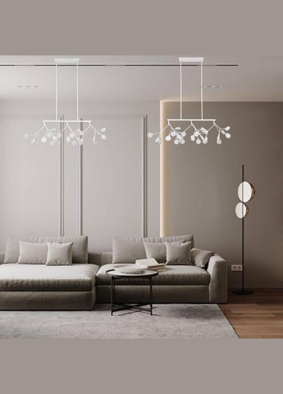 Біла люстра з білими пелюстками на 27 ламп Petals (918-LP264-27 WH+WH) No Brand (370072506)