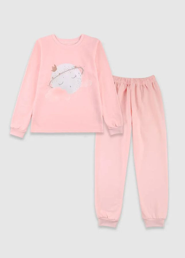 Персикова зимня піжама для дівчинки Фламинго