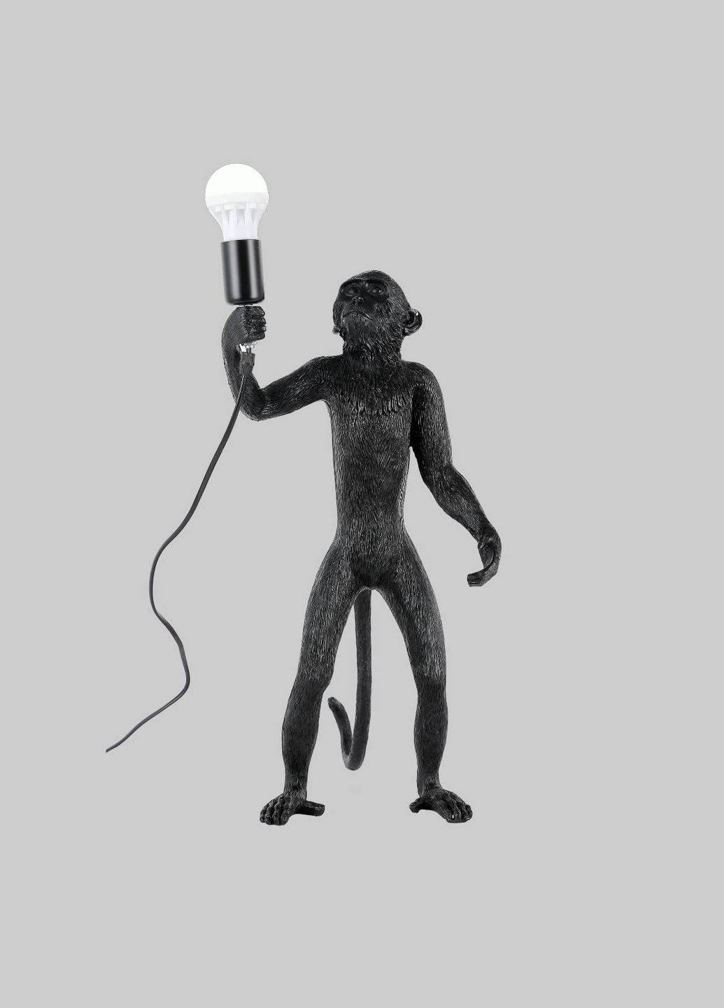 Черная напольная лампа - стоящая обезьянка "Monkey" (909-VXL8051С BK) No Brand (370072372)