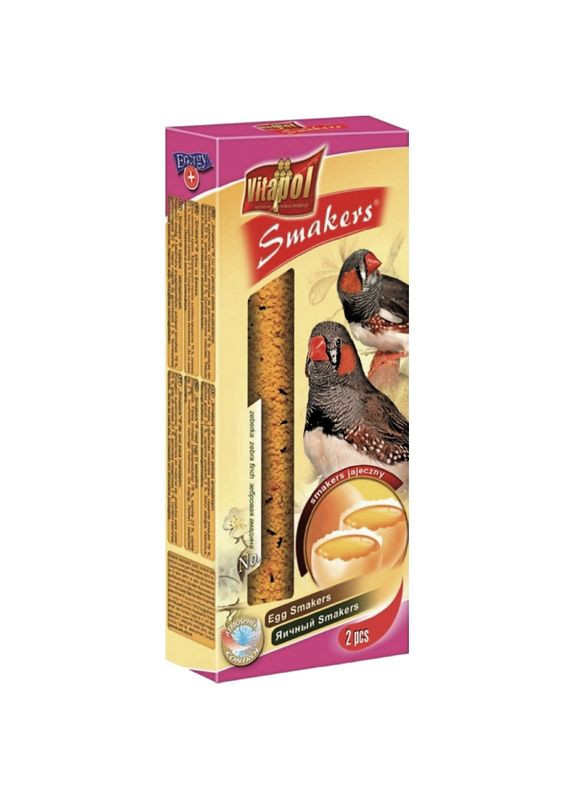 Smakers Snack Корм для зебрової амадини з яйцем 2 шт / 50 г Vitapol (276973582)