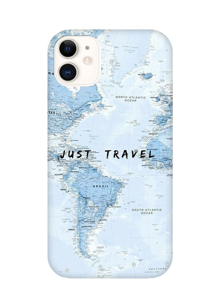 Матовий чохол з червоними боками на Apple iPhone 11 (6.1):: Подорожі. Карта (принт 323) Creative (360688618)