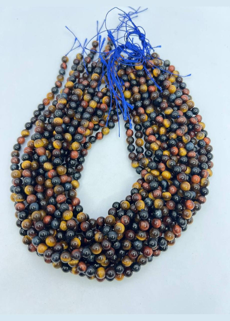 Соколине око на нитці без замка 6 мм 40 см No Brand (321963892)