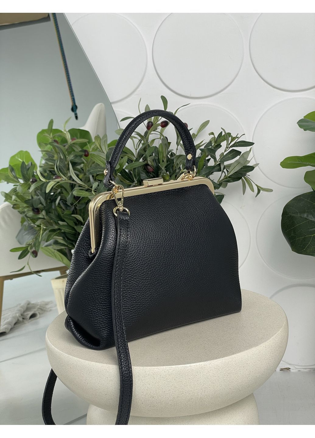 Женская сумка Италия классическая | кроссбоди через плечо и руку | сумочка с рамочкой, натуральная кожа Bella Bertucci Кросбоді (363115481)