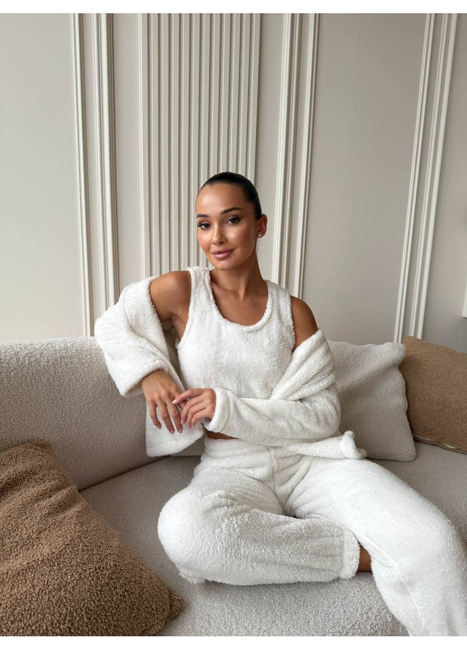 Молочна всесезон жіноча піжама No Brand