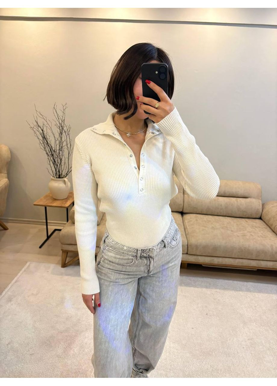 Легка трикотажна кофточка з трендовим коміром та лаконічними ґудзиками — ЗАМІРИ В ОПИСІ DK/DL Мода без кордонів (373178063)