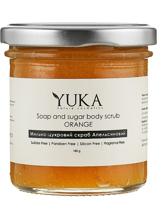 Мыльно-сахарный скраб для тела "Апельсиновый" Soap And Sugar Body Scrub "Orange" 210g (912904-31338375) Yuka (368630030)