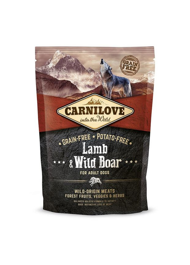 Сухой корм для взрослых собак Lamb and Wild Boar Adult 1.5 кг Carnilove (279561305)