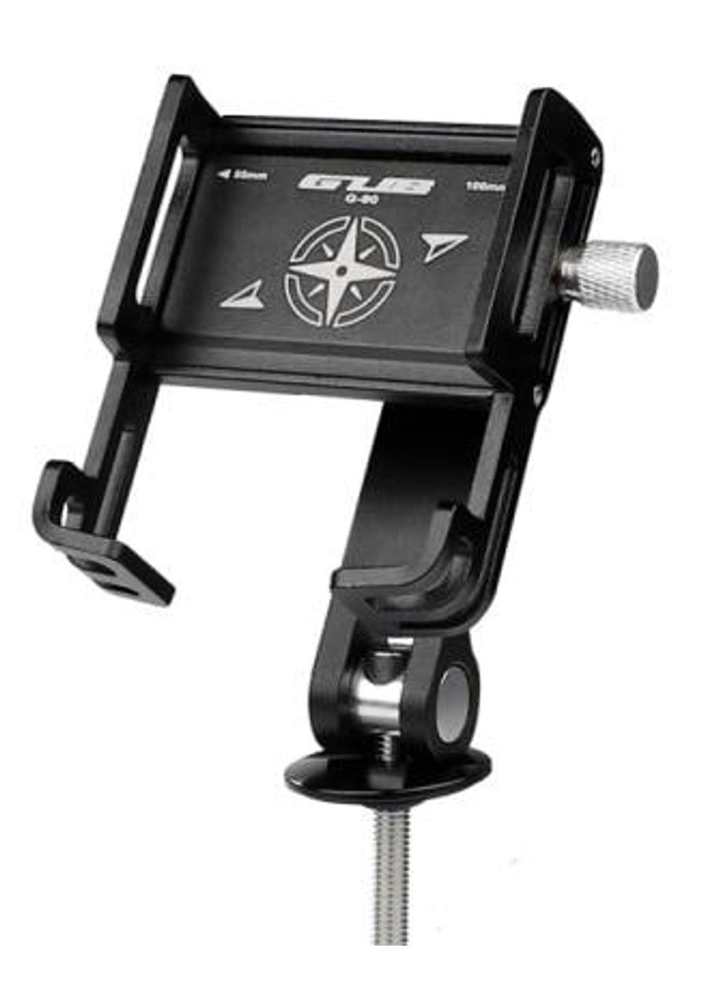 Держатель гаджета G-90 алюминиевый в крышку рулевой, с поворотным механизмом, черный GUB (316459280)