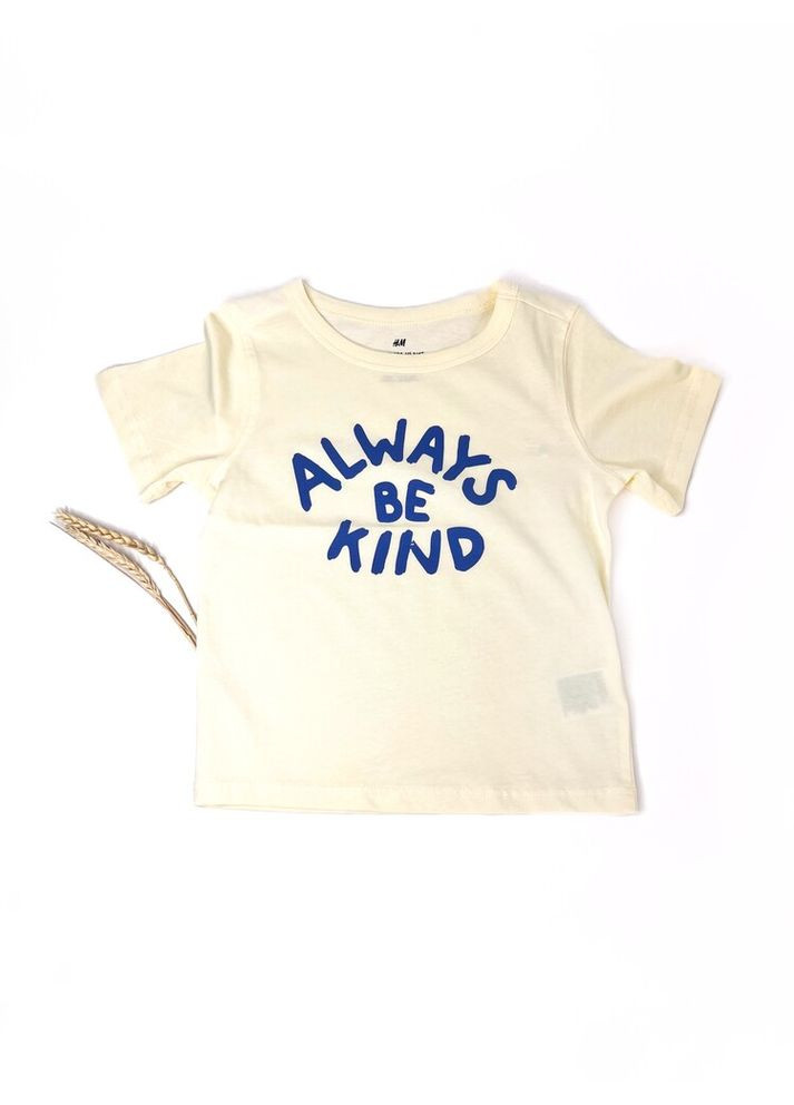 Желтая футболка н&м 116 см желтый артикул л1225 H&M