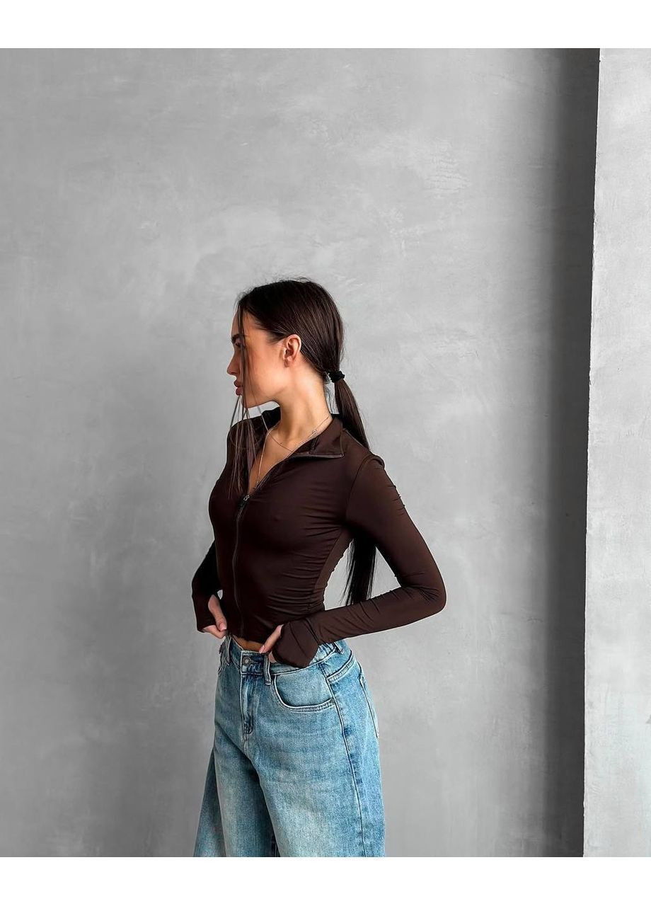 Жіночий лонгслів на блискавці KaraMix (372735617)