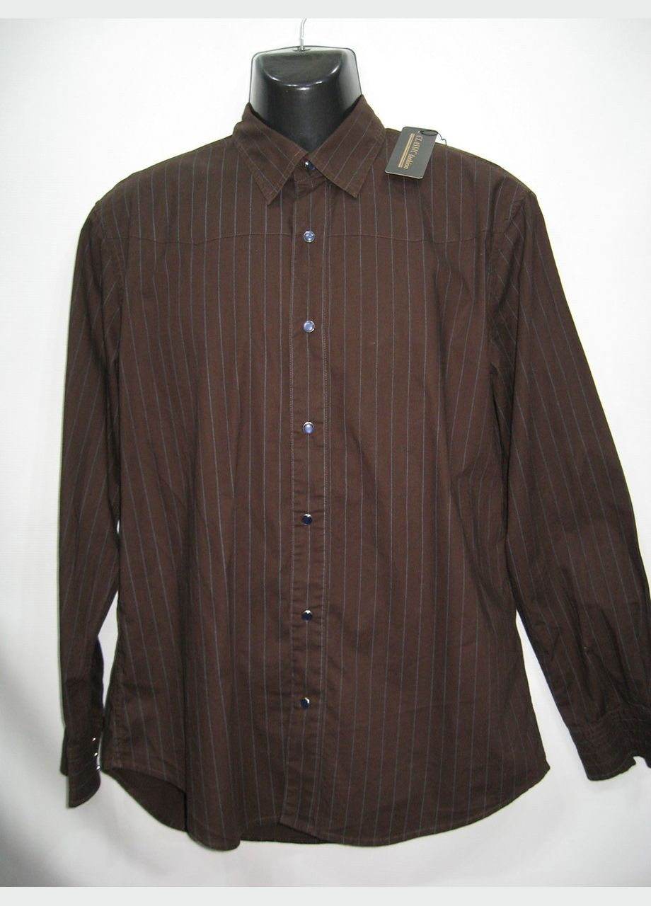 Коричневая кэжуал рубашка No Brand