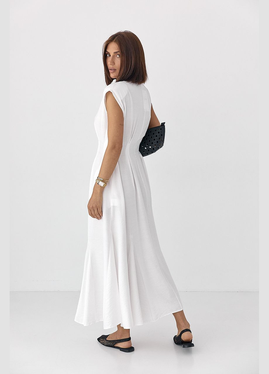 Молочное откровенный платье-поло с клиньями - голубой цвет Lurex