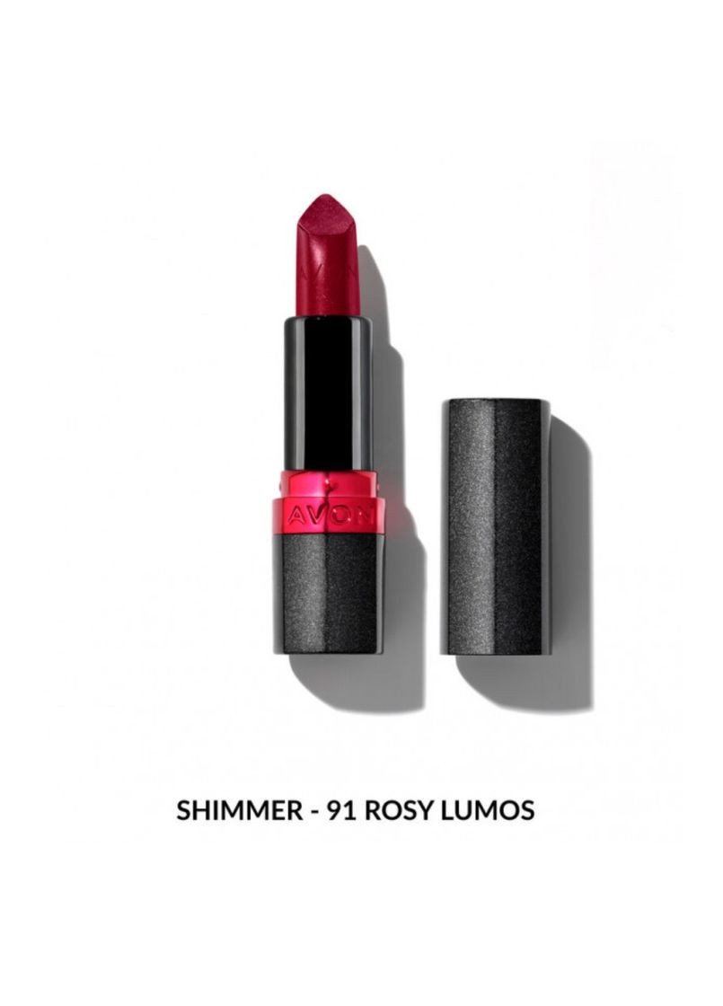 Зволожувальна мерехтлива губна помада "Ультра" 91 Сяюча троянда (91 Rosy Lumos) 3,6г Avon (330141582)