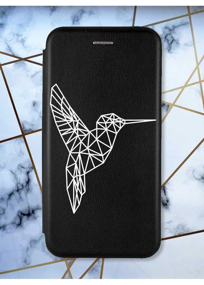 Чехол-книжка с рисунком для Xiaomi Redmi Note 13 Pro 5G Чёрный:: Колибри (принт 123) Creative (355390207)