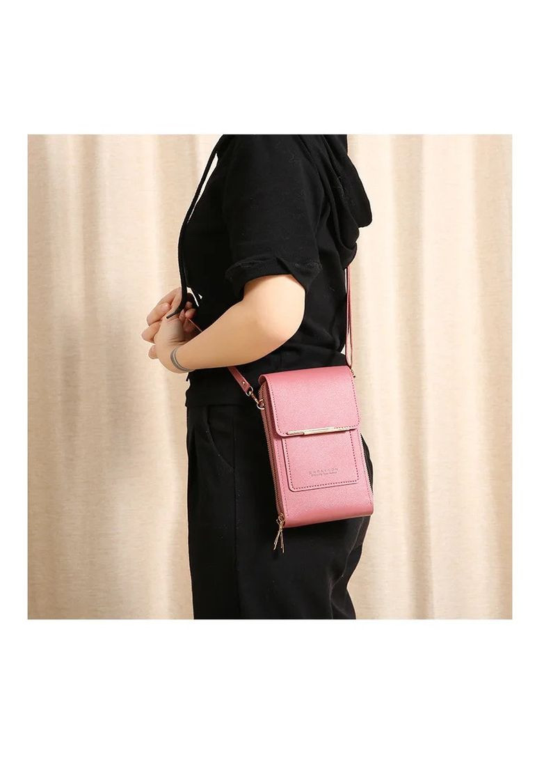 Жіноча сумка гаманець для телефону грошей та ключів через плече Чорна Forever Better No Brand (306554687)