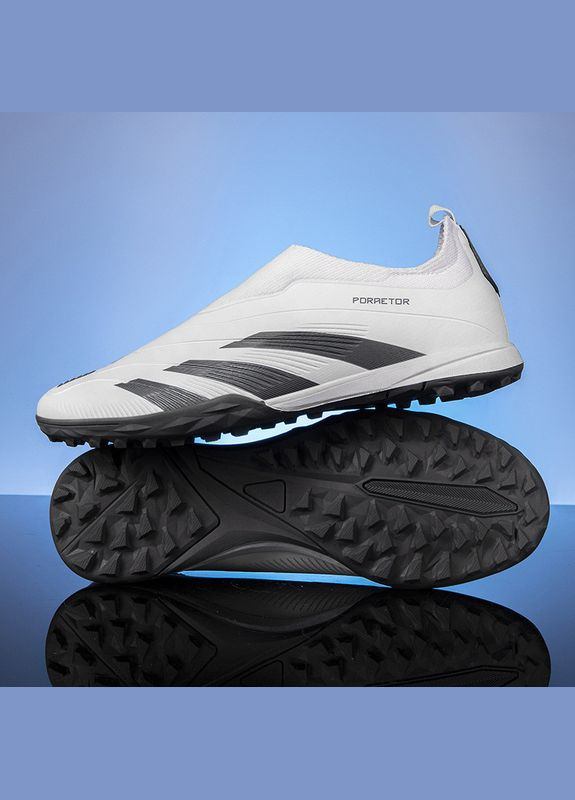 Белые футбольные сороконожки No Brand без шнурков