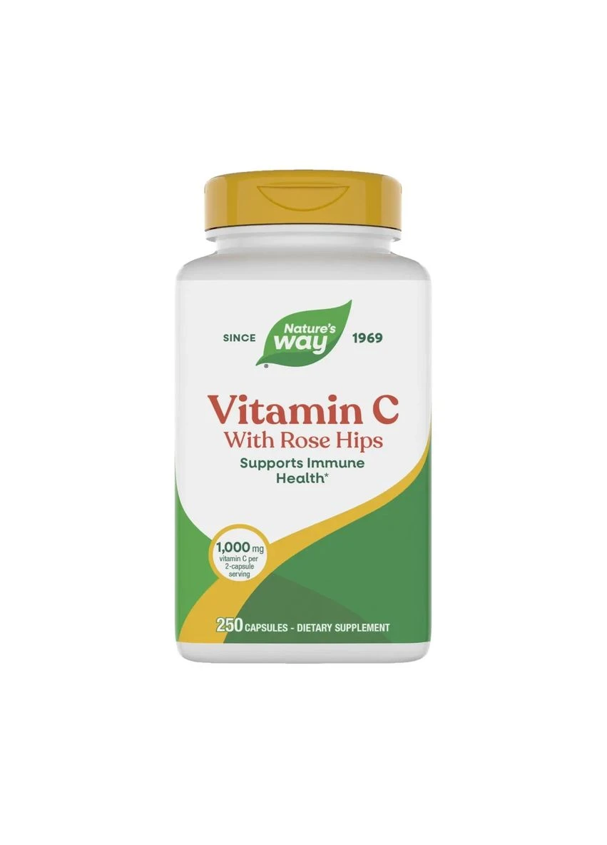 Вітамін С Vitamin C з шипшиною 1000 мг, 250 капсул Nature's Way (361114083)