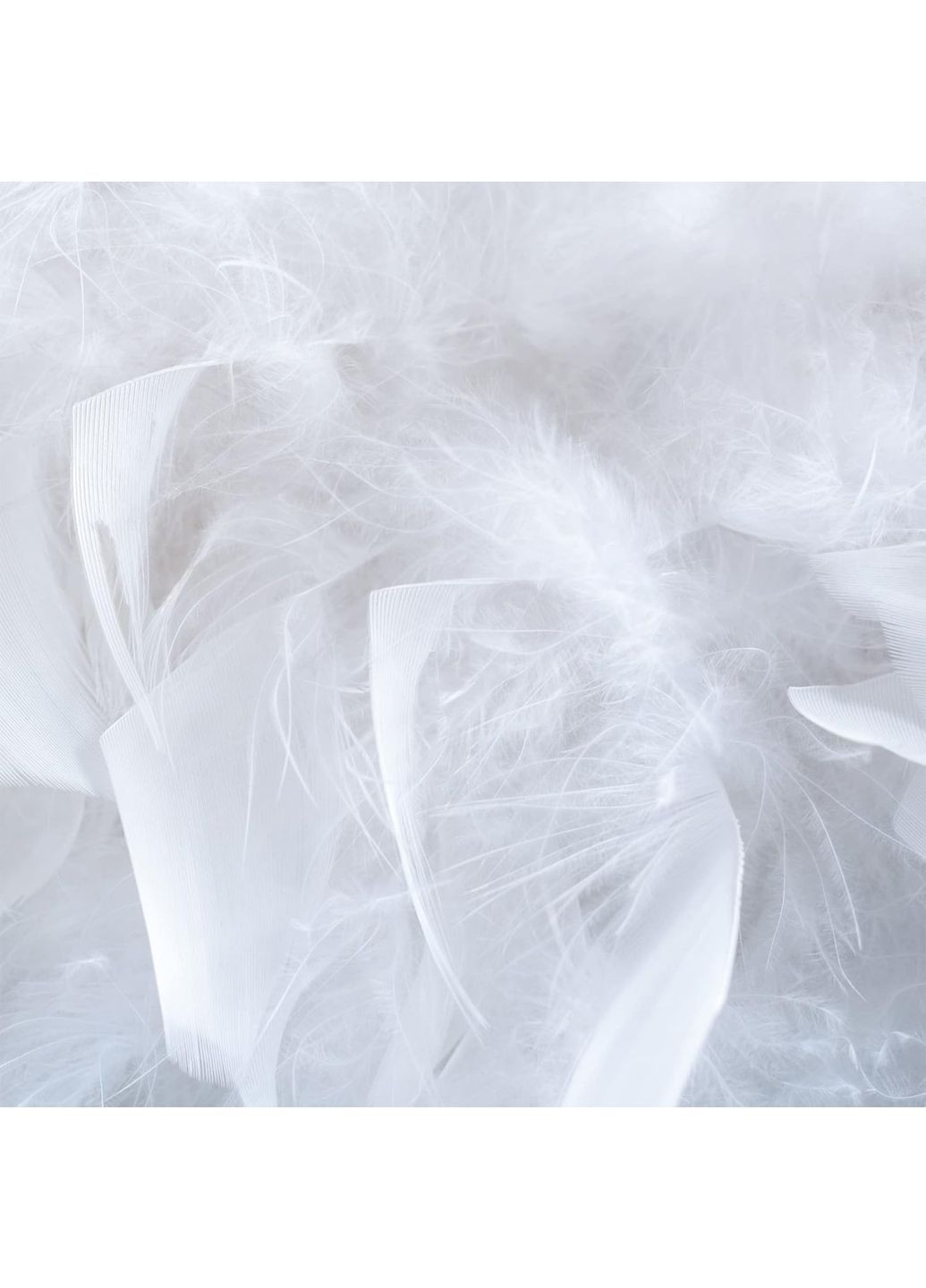 Гірлянда-боа з натуральним пір'ям для декору 150 см білий Aldi (365549838)