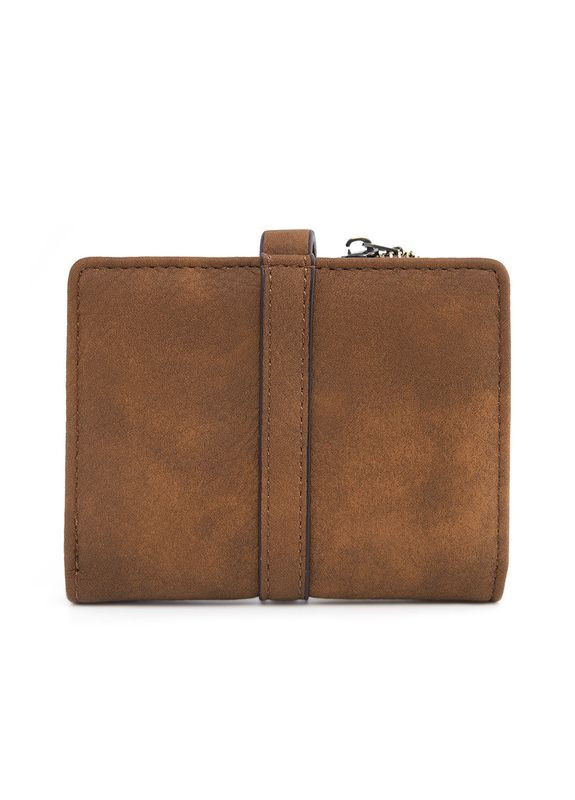 Жіночий гаманець PT23-2087 Brown клатч із пряжкою повсякденний складаний маленький 5 шт. Prettyzys (352012498)