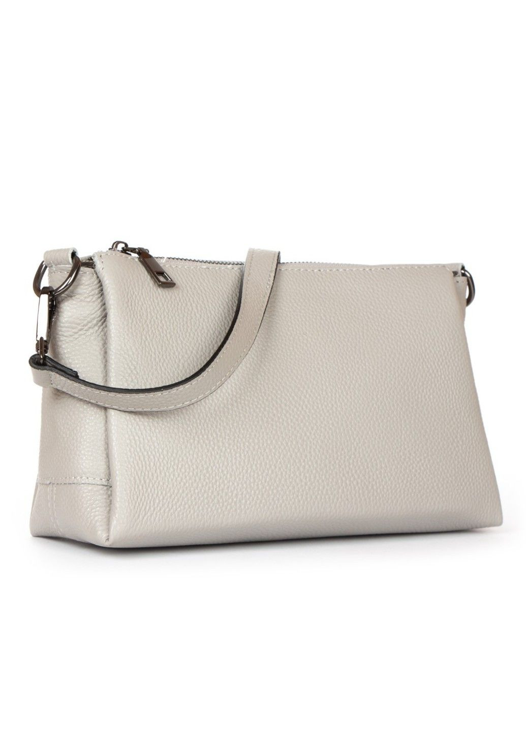 Женская кожаная сумка 99105-1 white-grey Alex Rai (291682993)