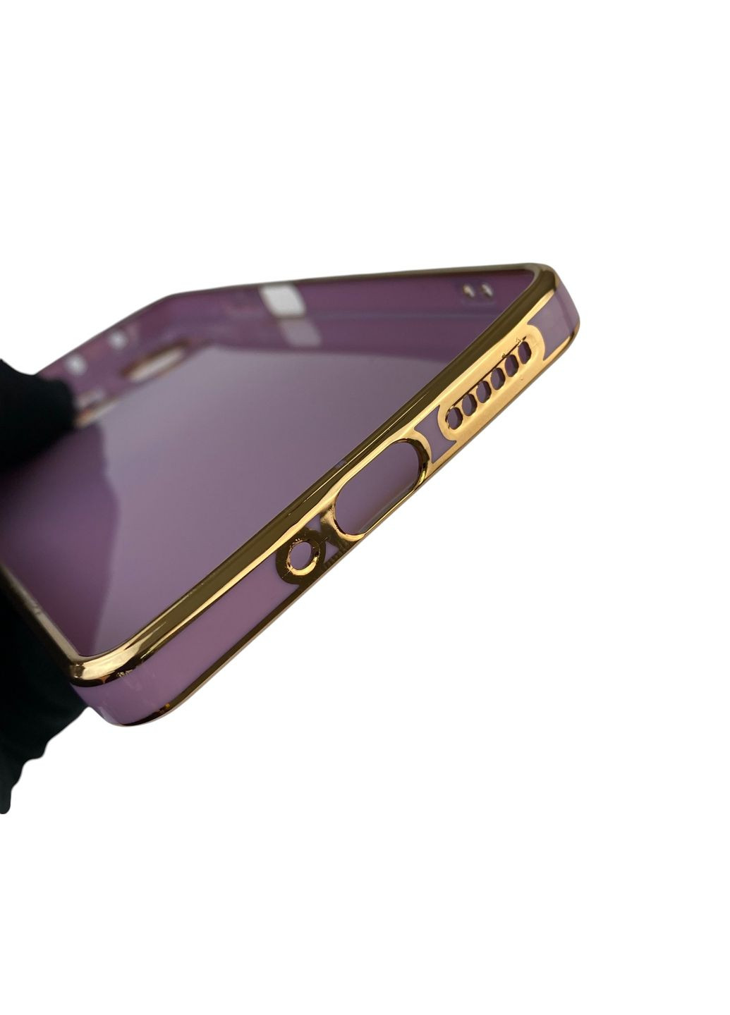 Чохол для Redmi Note 13 5G з кільцем MagSafe із золотою окантовкою на сяомі редмі нот 13 чорничний gs1 Xiaomi (366236492)