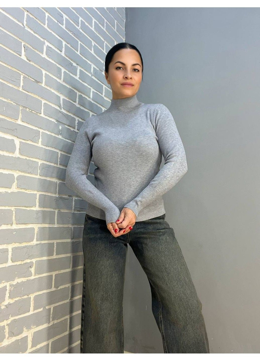 Свитер женский водолазка гольф базовый A-N 5688 No Brand (305848707)