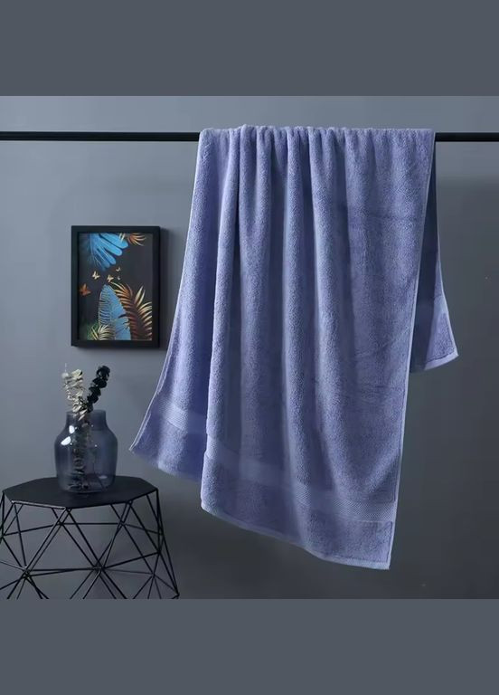 Набор полотенец 3в1 LUX Edition No Brand однотонный синий