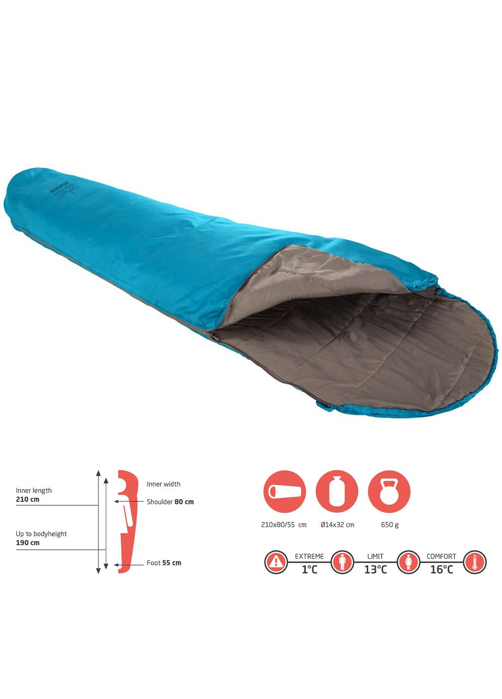 Спальний мішок Whistler 190 13°C Caneel Bay Left (340000) Grand Canyon (315341720)