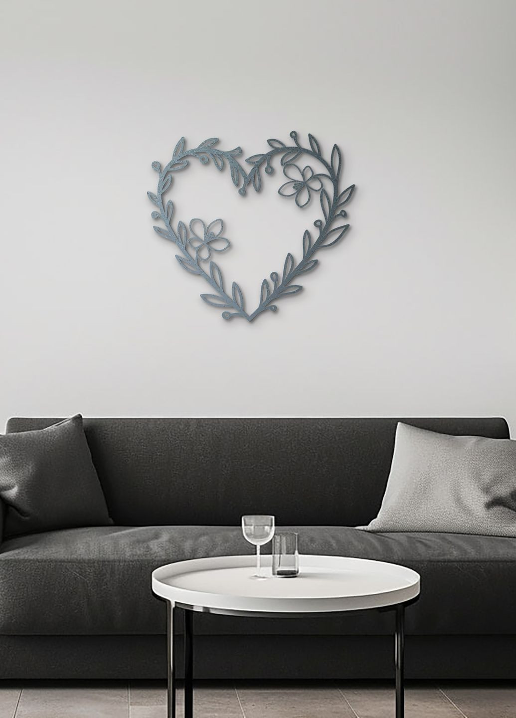 Настінний декор для дому, картина лофт "Закоханість серце", декоративне панно 35х40 см Woodyard (292112450)
