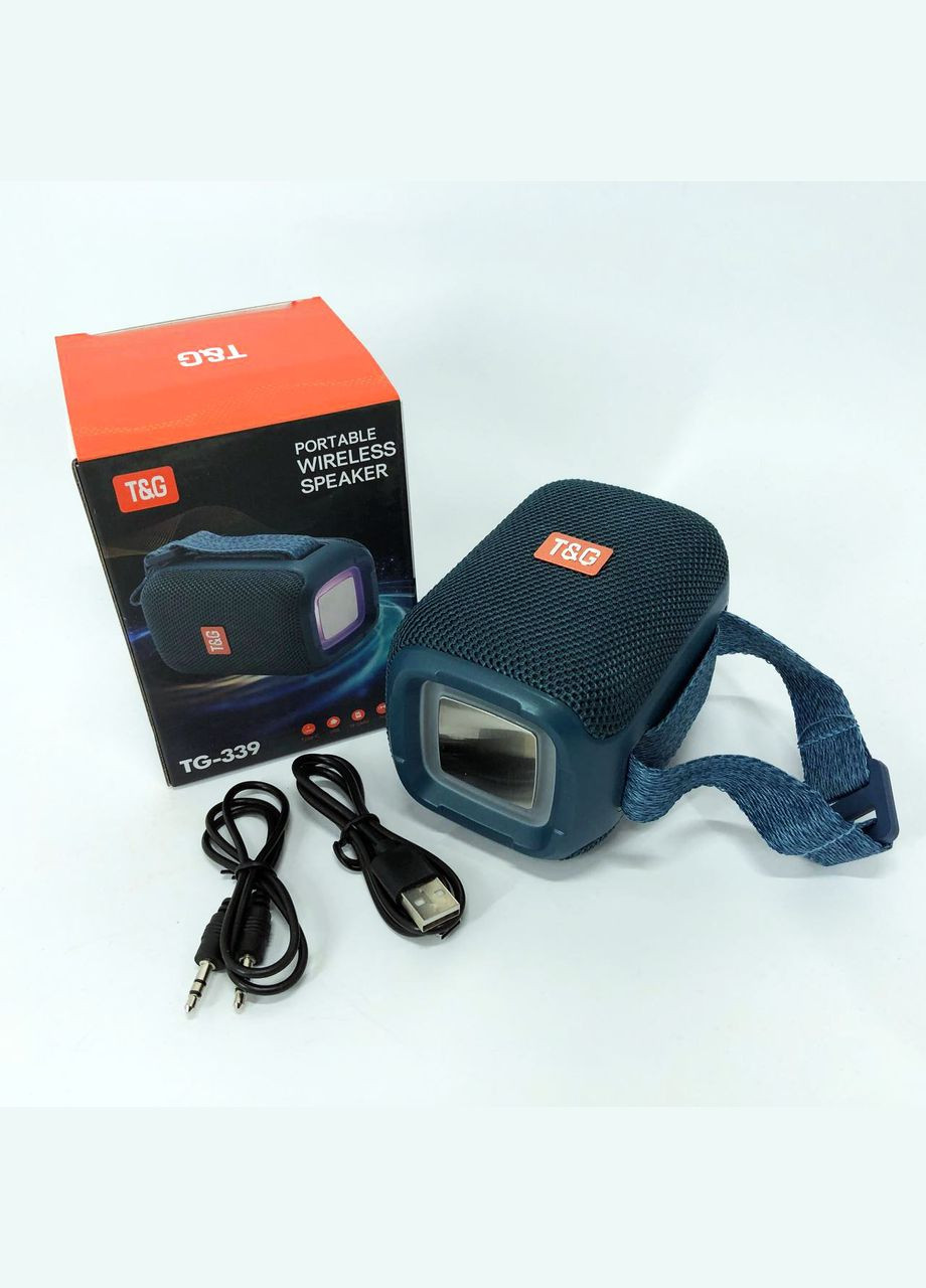 Портативна Bluetooth колонка TG339 5W з RGB підсвіткою, Блютуз колонка для вулиці. Колір: синій TG (372908510)