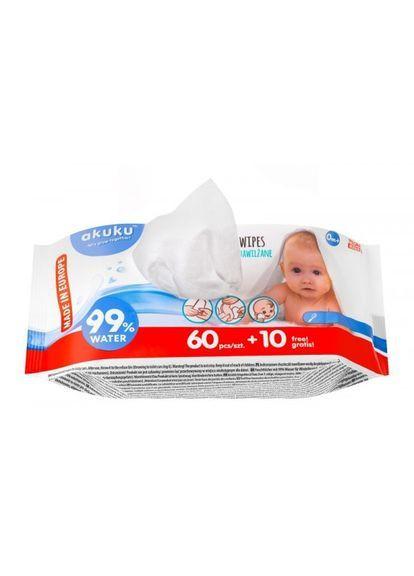 Детские влажные салфетки, 70 шт. () Akuku A0031 (366471519)