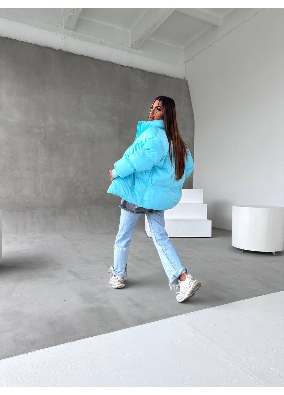 Блакитний демісезонний Пуховик No Brand