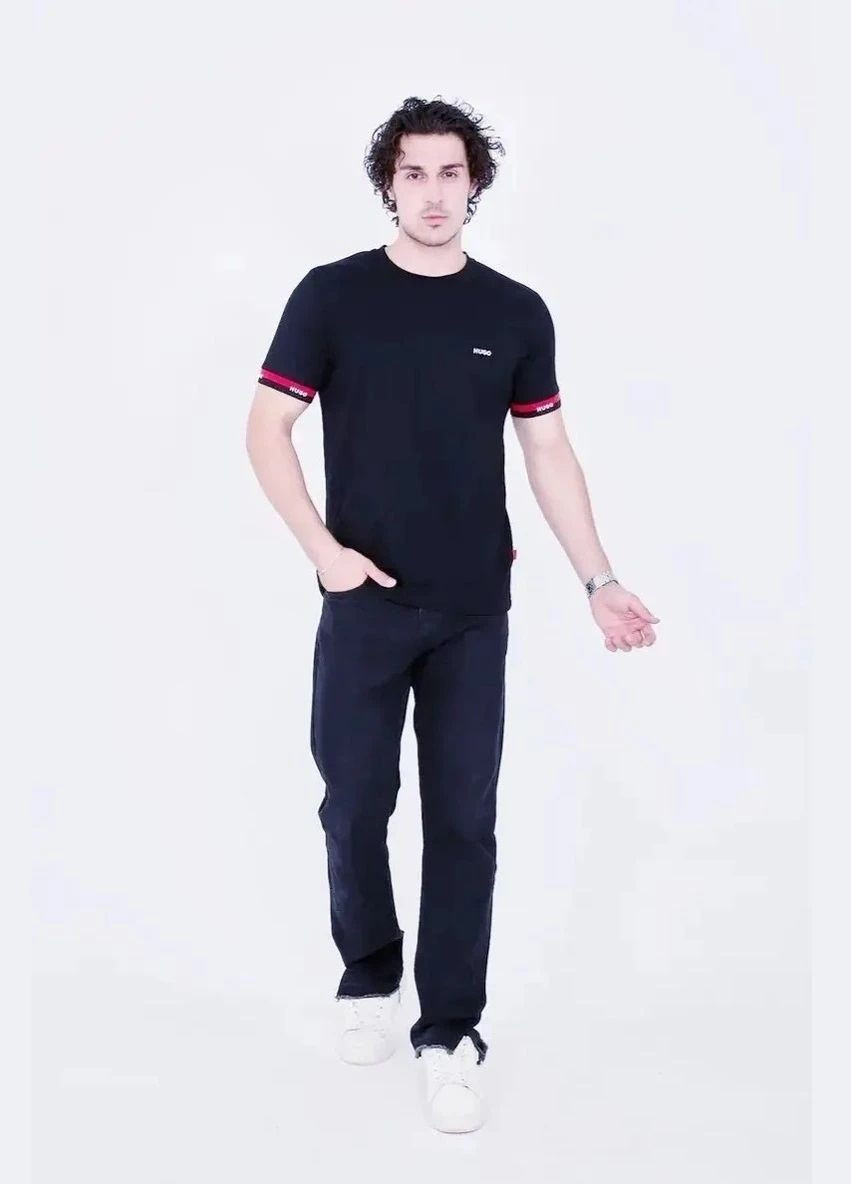 Темно-синяя футболка мужская с коротким рукавом Hugo Boss Dero X Logo