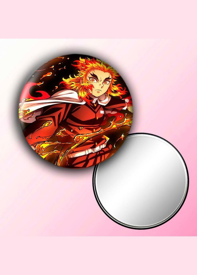 Дзеркальце косметичне кишенькове Аніме Клинок який розсікає демонів #0008 із малюнком круглий 56 мм No Brand (309155951)