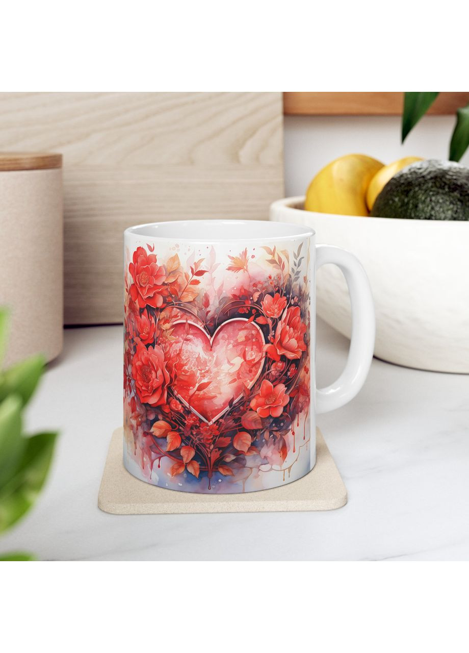 Керамическая чашка с дизайном "Палитра сердец" - 28 No Brand (368671531)