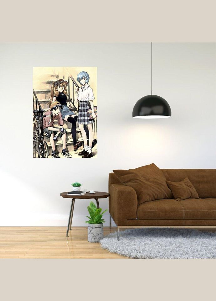 Плакат- із принтом "Neon Genesis Evangelion Shinseiki Evangerion - Євангеліон нового покоління (аніме) Кавун постер (316210958)