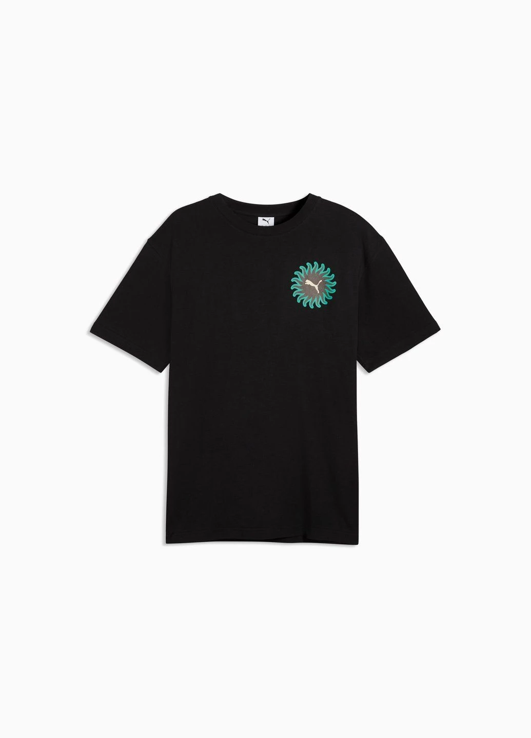 Чорна футболка sunset drive relaxed tee men Puma
