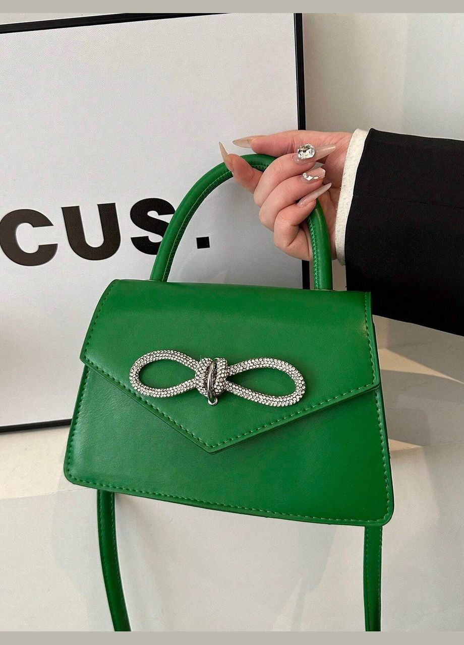 Женская классическая сумка кросс-боди через плечо зеленая No Brand (290665309)