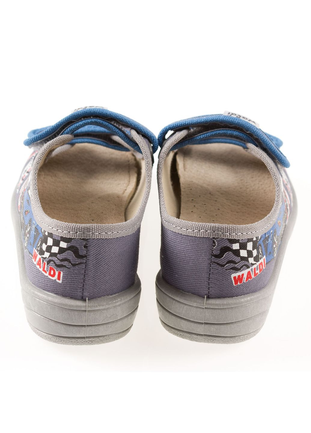 Серые сандалики текстильные для мальчика Waldi