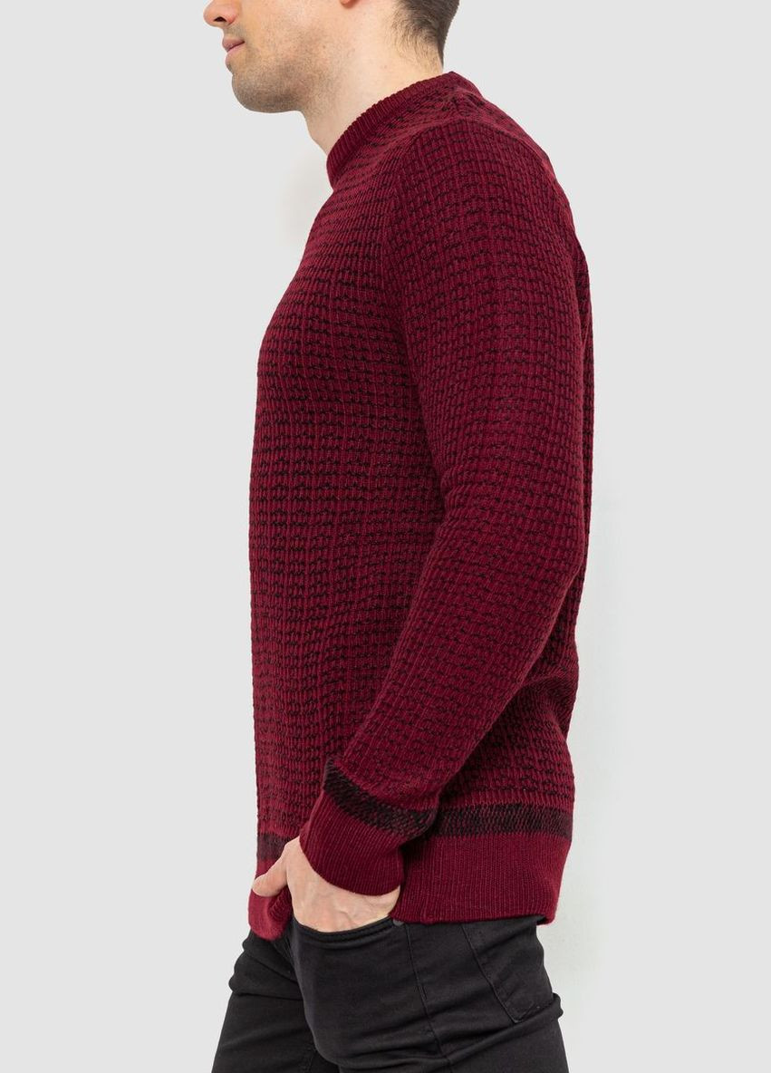 Комбинированный зимний свитер мужской, цвет коричневый, Ager