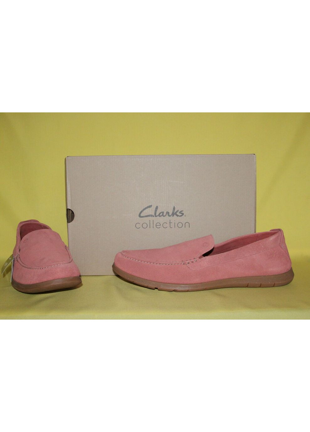 Красные повседневные туфли мужские, размер 49 Clarks без шнурков