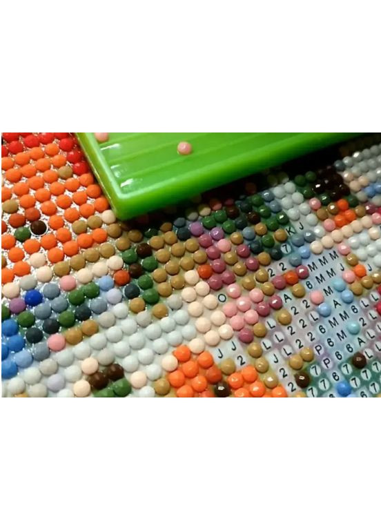 Алмазна вишивка Тигр з левом 30х30 см ПРЕМІУМ Мозаїка квадратними стразами Малювання камінням на полотні Strateg (328265490)