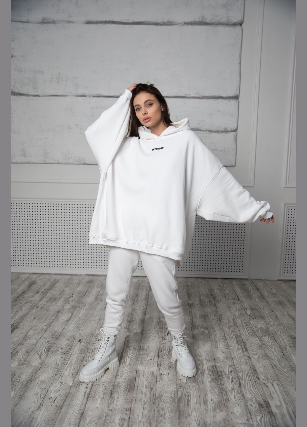 Худи BOWL белое женское Intruder (359378669)