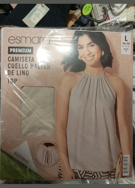 Льняная женская майка блузка топ . Германия. Esmara — 340476975