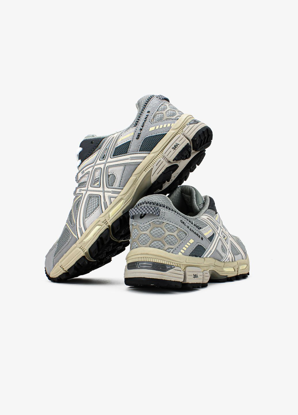 Сірі всесезон кросівки чоловічі і жіночі Asics Gel-Kahana 8 gray beige | Асікс Гель-Кахана 8 сірі бежеві